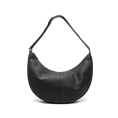 Fendi Large Melon Leather Shoulder Bag In Black