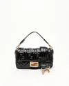 Fendi Large Patent Ff Embossed Baguette Bag