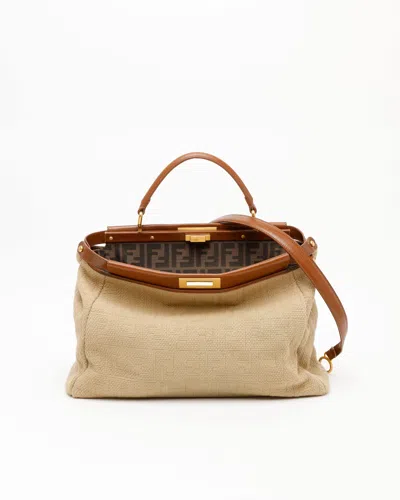 Fendi Large Peekaboo Bag In Brown