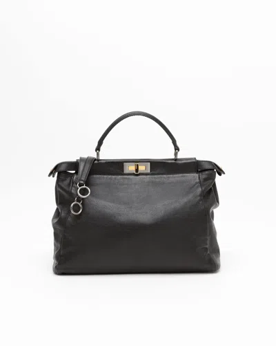 Fendi Large Peekaboo Bag In Black