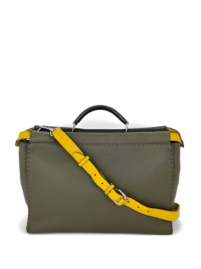 Pre-owned Fendi Large Peekaboo Handbag In Green