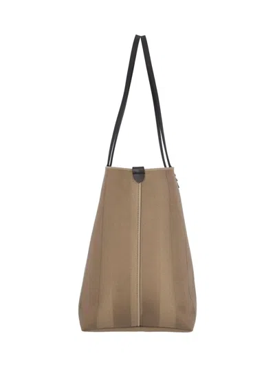 Fendi Large Reversible Ff Logo Shopping Bag In Cappuccino+t.mr+p