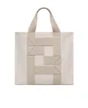 Fendi Large Ribbon Splicing Tote Handbag In Gray