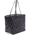 Fendi Large Roll Ff-pattern Tote Bag In Gray