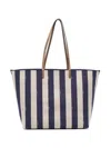 FENDI FENDI LARGE ROLL SHOPPER IN PEQUIN STRIPED BAGS