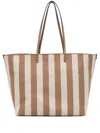 Fendi Beige Roll Large Reversible Shopper Bag Women In Neutrals