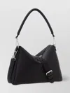 Fendi Large Shoulder Bag Adjustable Strap Metal Hardware Top Handle In Black