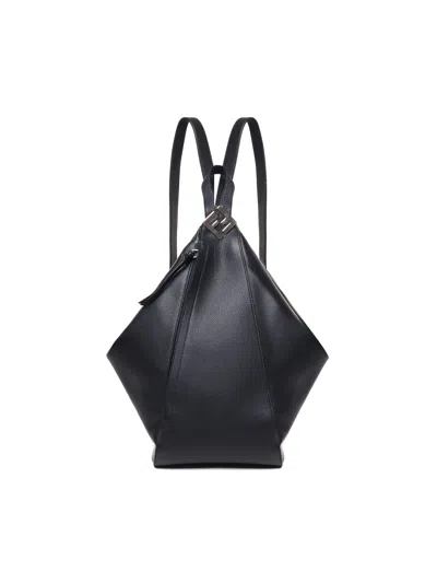 Fendi Large Size  Melon Backpack Bag In Black