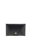 Fendi Structured Black Calf Leather Flat Pouch