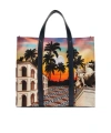 Fendi Large Summer In Roma Tote Bag In Black