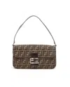 Fendi Large Zucca Baguette Bag In Brown