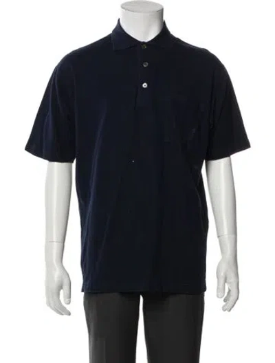 Pre-owned Fendi Late 1980's - Early 1990's Uomo Polo Shirt In Blue