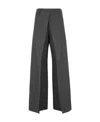 Fendi Fleece Wool Trousers In Gray