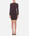 Fendi Mini Wool Dress In Viola