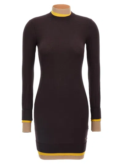 Fendi 'layering' Dress In Purple