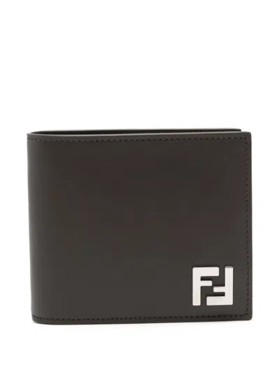 FENDI FENDI LEATHER AND FF CANVAS COMPACT BI-FOLD WALLET ACCESSORIES