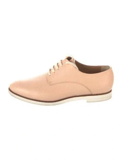 Pre-owned Fendi Leather Animal Print Oxfords In Neutrals