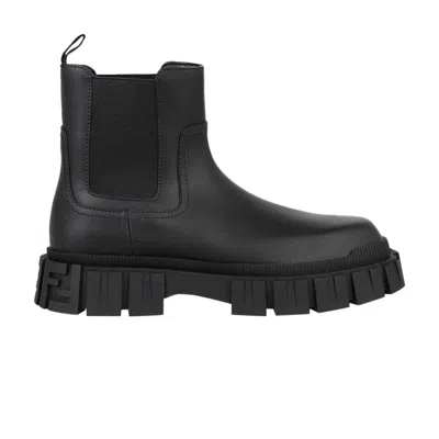 Pre-owned Fendi Leather Ankle Boot 'black'