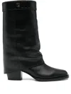 Fendi Leather Ankle Boots In Black