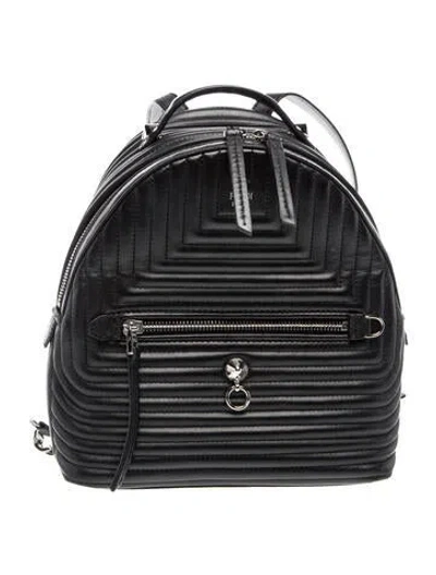 Pre-owned Fendi Leather Backpack In Black