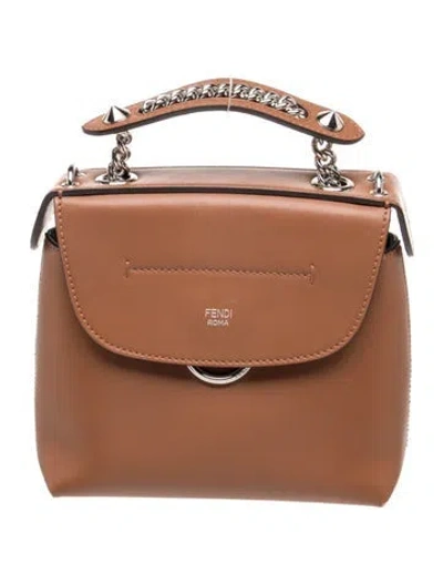 Pre-owned Fendi Leather Backpack In White