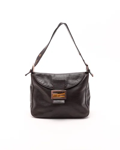 Fendi Leather Bag In Brown