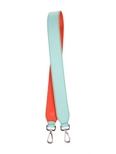 Pre-owned Fendi Leather Bag Strap In Blue