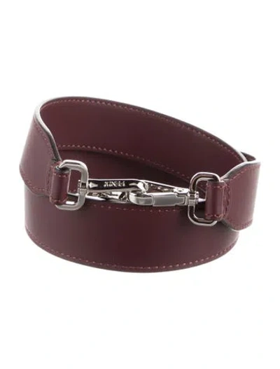 Pre-owned Fendi Leather Bag Strap In Brown