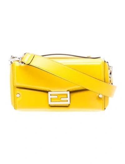 Pre-owned Fendi Leather Baguette 2024 In Yellow