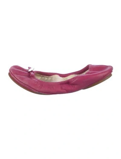 Pre-owned Fendi Leather Ballet Flats In Pink