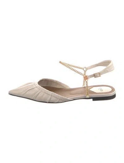 Pre-owned Fendi Leather Ballet Flats In Pink