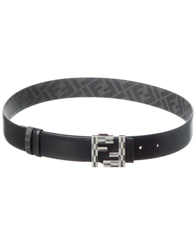 Fendi Leather Belt In Blue