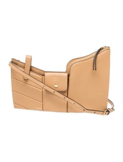 Pre-owned Fendi Leather Belt Bag In Neutral