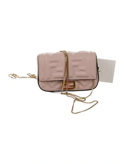 Pre-owned Fendi Leather Belt Bag In Pink