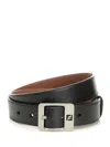 Fendi Leather Belt Belts Black In Black