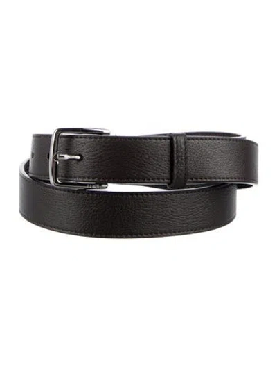 Pre-owned Fendi Leather Belt In Black