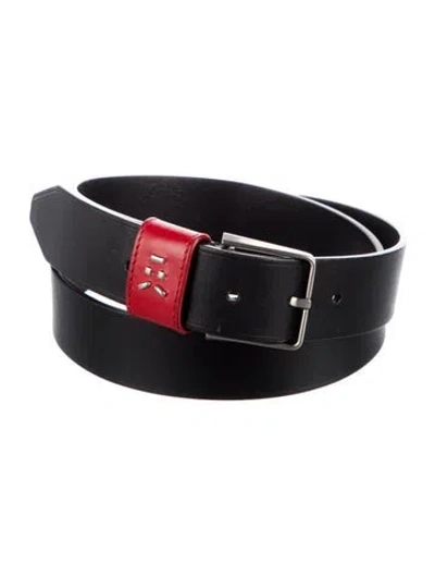 Pre-owned Fendi Leather Belt In Black