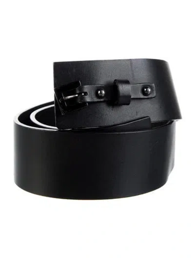 Pre-owned Fendi Leather Belt In Black