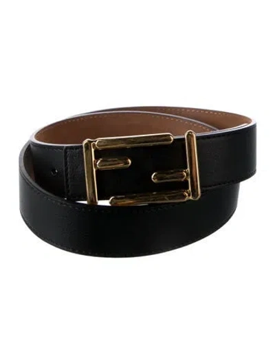 Pre-owned Fendi Leather Belt In Black