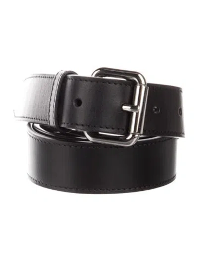 Pre-owned Fendi Leather Belt In Black