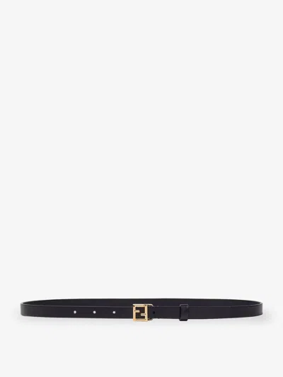 Fendi Leather Belt In Black