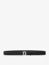 Fendi Men Black Ff Logo Buckle Belt In Black