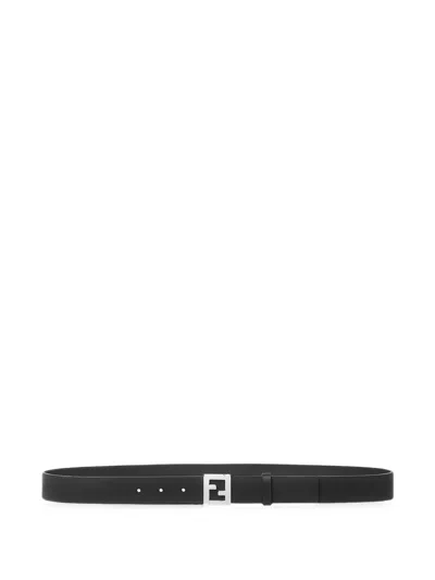 Fendi Leather Belt In Black