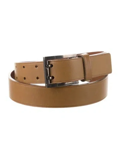Pre-owned Fendi Leather Belt In Brown