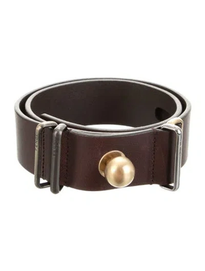 Pre-owned Fendi Leather Belt In Brown