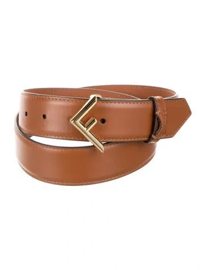 Pre-owned Fendi Leather Belt In Brown