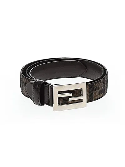 Pre-owned Fendi Leather Belt In Brown