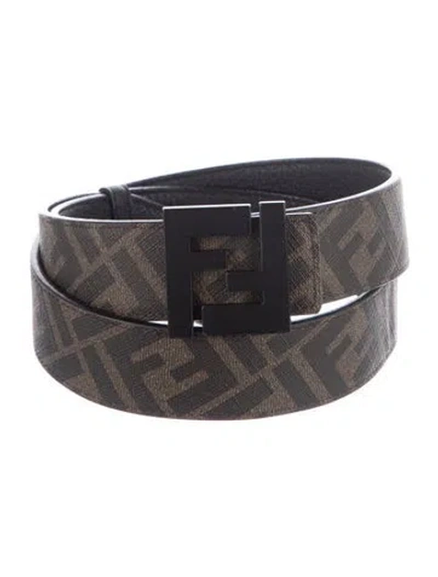 Pre-owned Fendi Leather Belt In Brown