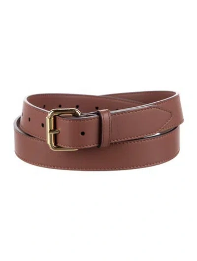 Pre-owned Fendi Leather Belt In Brown