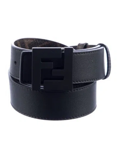 Pre-owned Fendi Leather Belt In Brown